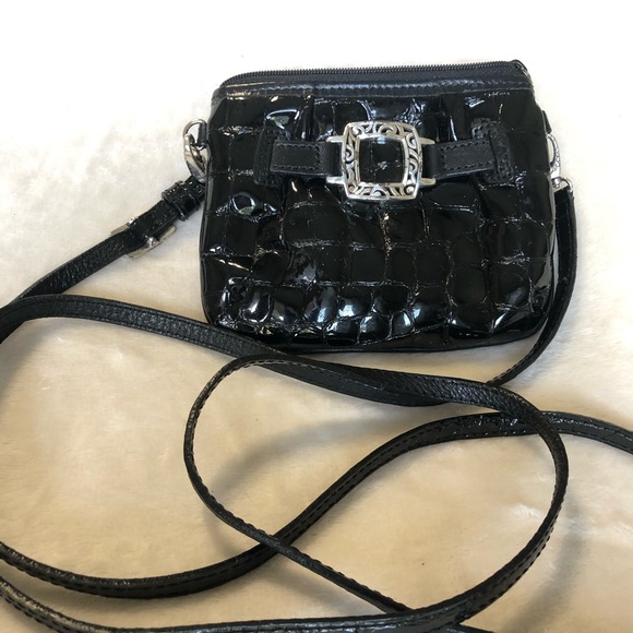 Brighton crossbody leather crocodile mini bag - Picture 1 of 9